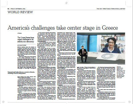 IHRA Greek Presidency Chair Ambassador Lazaris’ opinion article in NYT promotes the Greek Presidency’s aims and goals