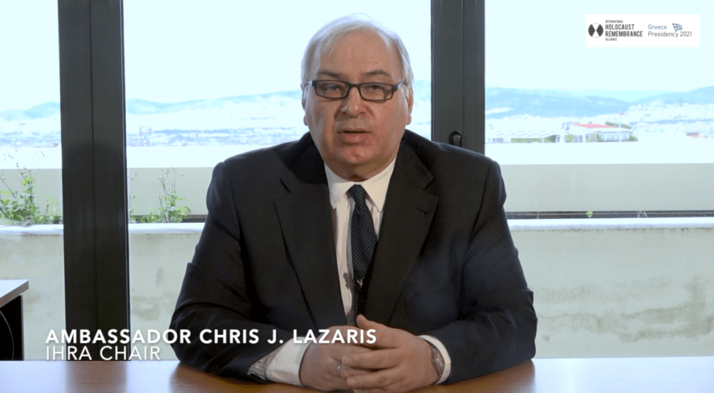 Chris Lazaris' speech, IHRA Handover Ceremony from Germany to Greece 2021